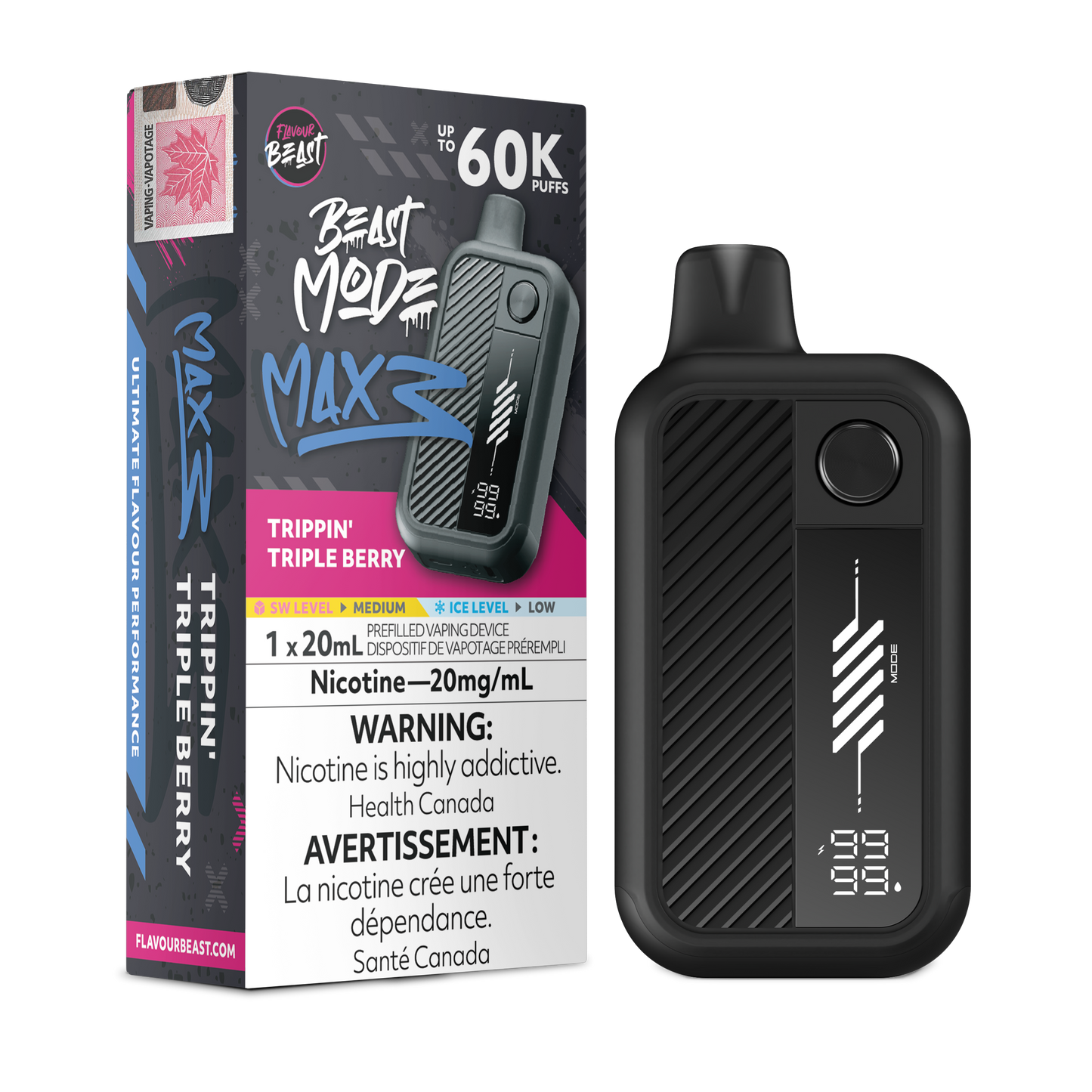 Flavour Beast Beast Mode Max 3 Trippin' Triple Berry Vape product image at All Star Vape