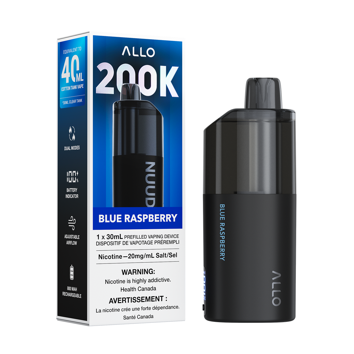 Allo Nuud 200k - Blue Raspberry