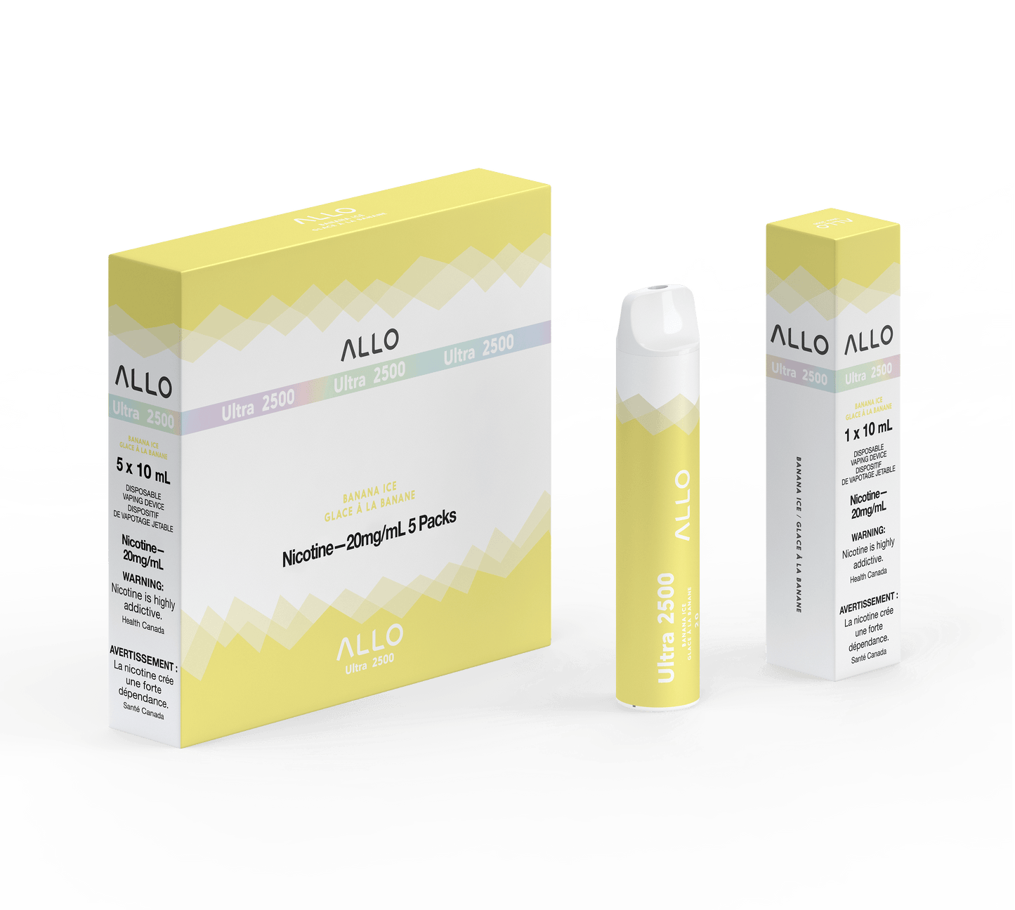 ALLO 2500 Banana Ice Disposable Vape product image at All Star Vape