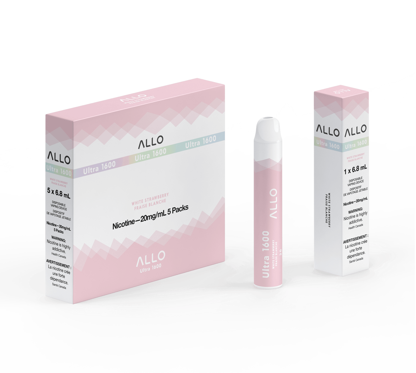 Allo Ultra 1600 White Strawberry Vape product image at All Star Vape