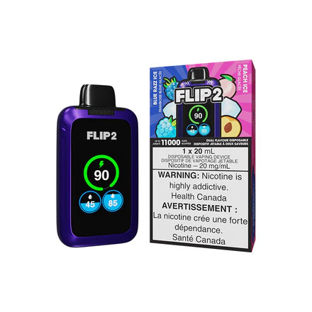 FLIP 2 DISPOSABLE - BLUE RAZZ ICE AND PEACH ICE