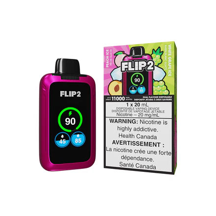 FLIP 2 DISPOSABLE - PEACH ICE AND WHITE GRAPE ICE