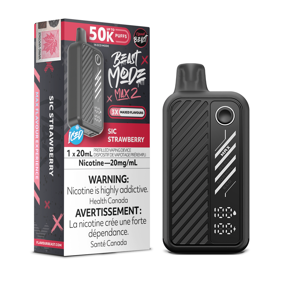 Flavour Beast Max 2 Sic Strawberry Vape product image at All Star Vape
