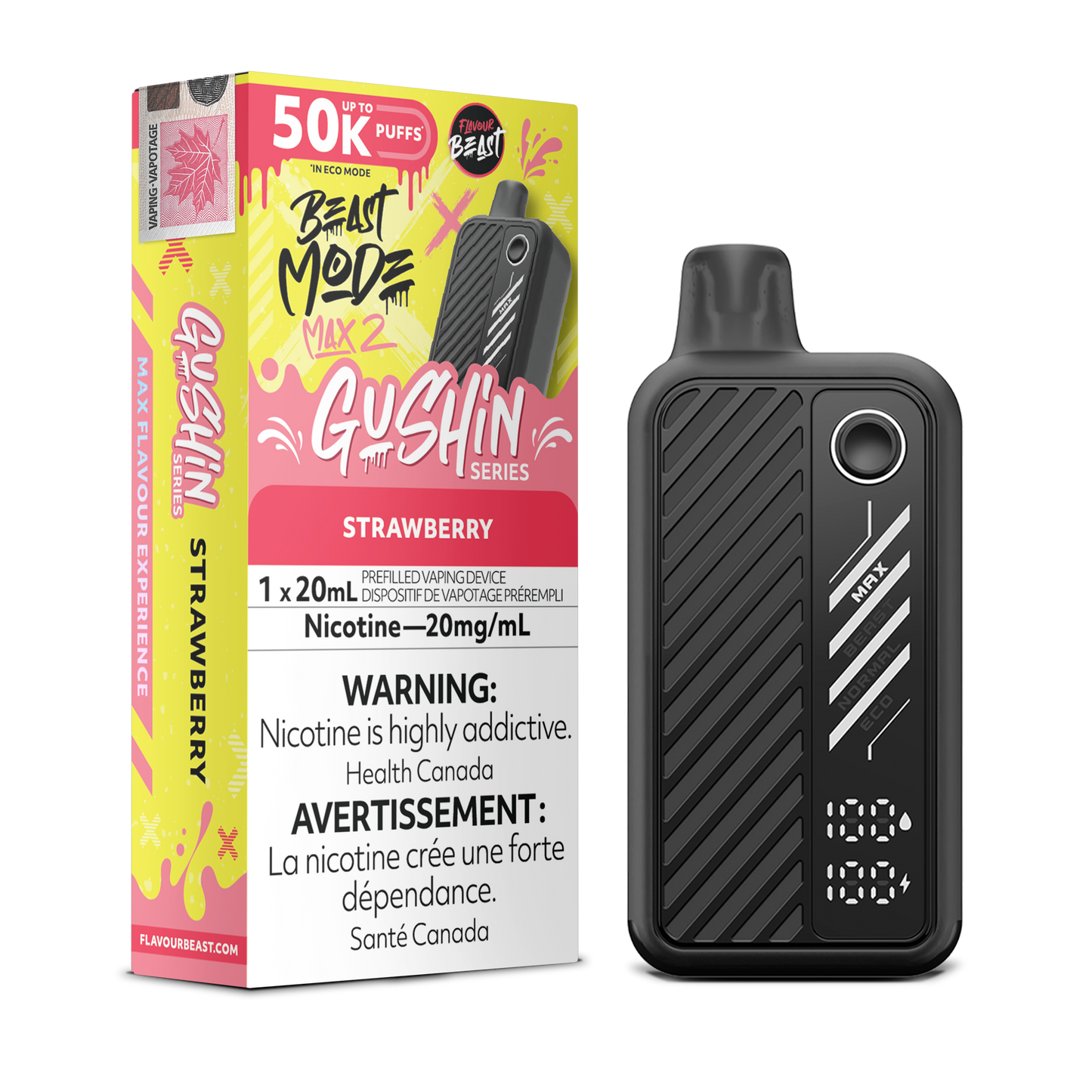 Flavour Beast Max 2 Gushin Strawberry Vape product image at All Star Vape