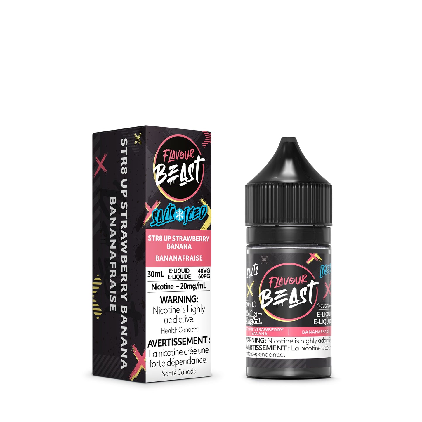 Flavour Beast E-Liquid STR8 UP Strawberry Banana Iced product image at All Star Vape