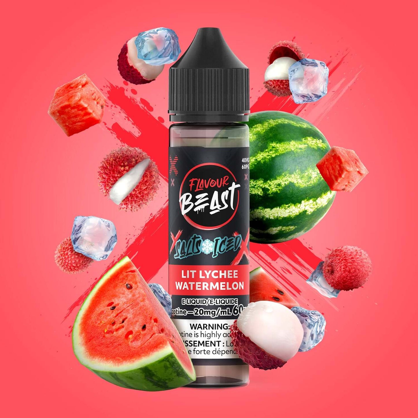 Flavour Beast- Lit Lychee Watermelon Iced E-Liquid product image at All Star Vape