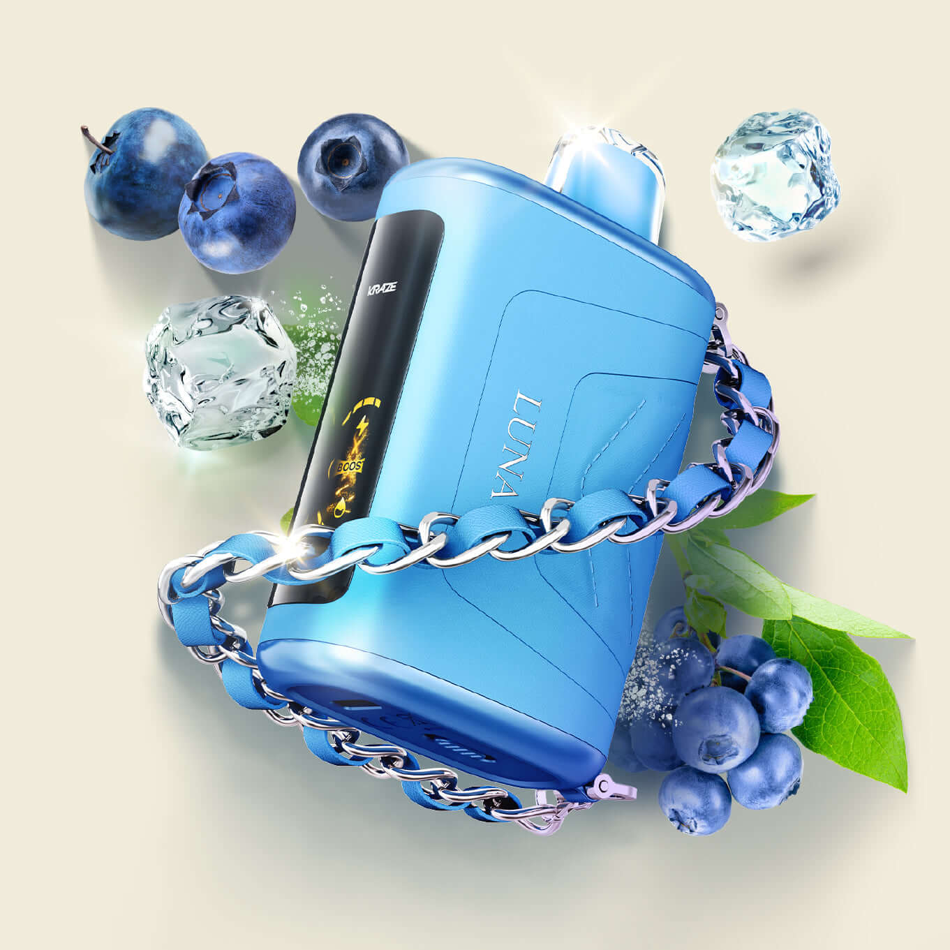 Kraze Luna Amber Aquamarine Star B Ice Disposable Vape