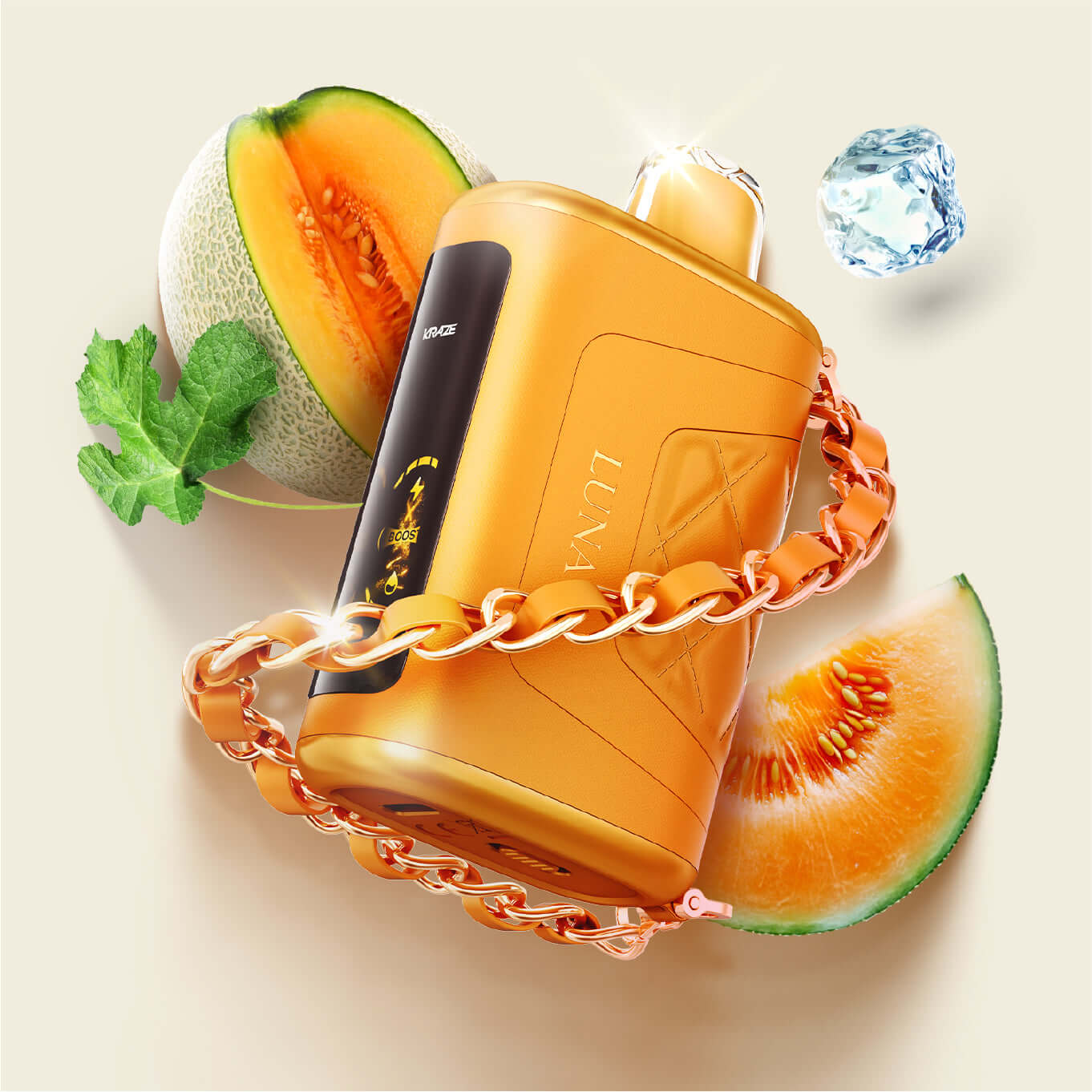 Kraze Luna Golden Cantaloupe Ice Disposable Vape