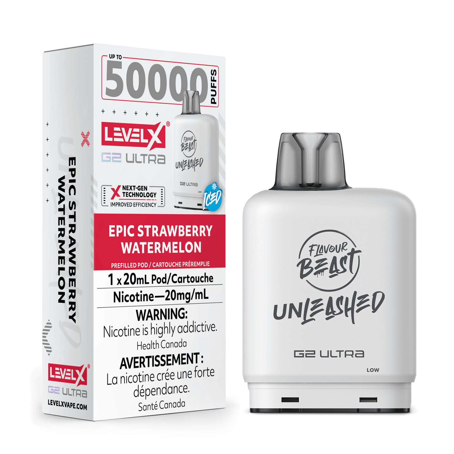 Level X Unleashed G2 Ultra Epic Strawberry Watermelon Closed product image at All Star Vape