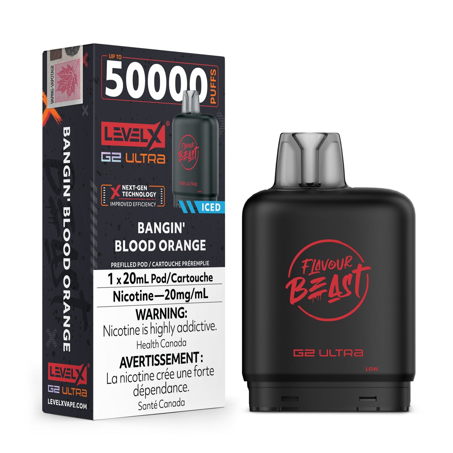 Level X Flavour Beast G2 Ultra Bangin Blood Orange Closed product image at All Star Vape