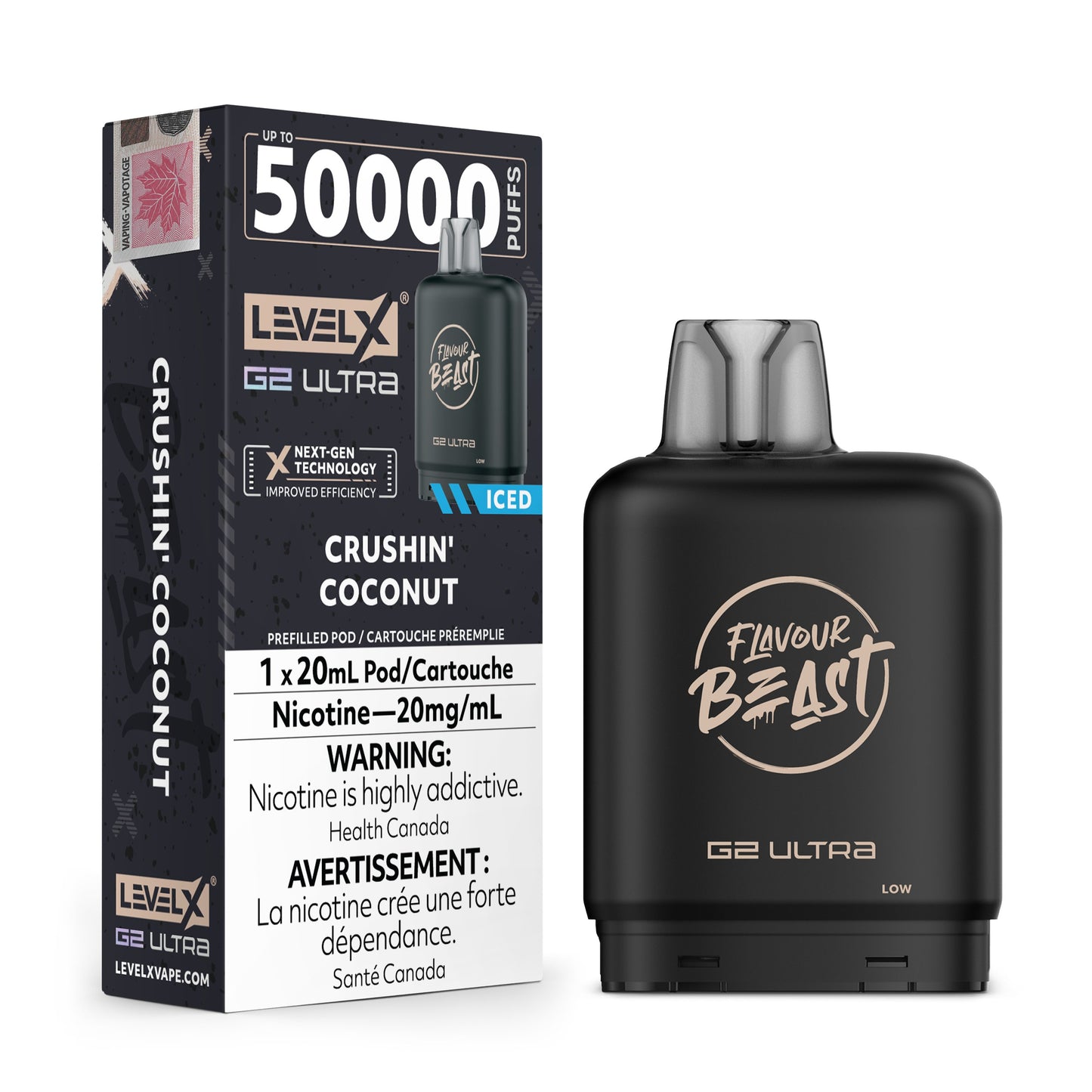 Level X Flavour Beast G2 Ultra Crushin' Coconut Closed Pod product image at All Star Vape