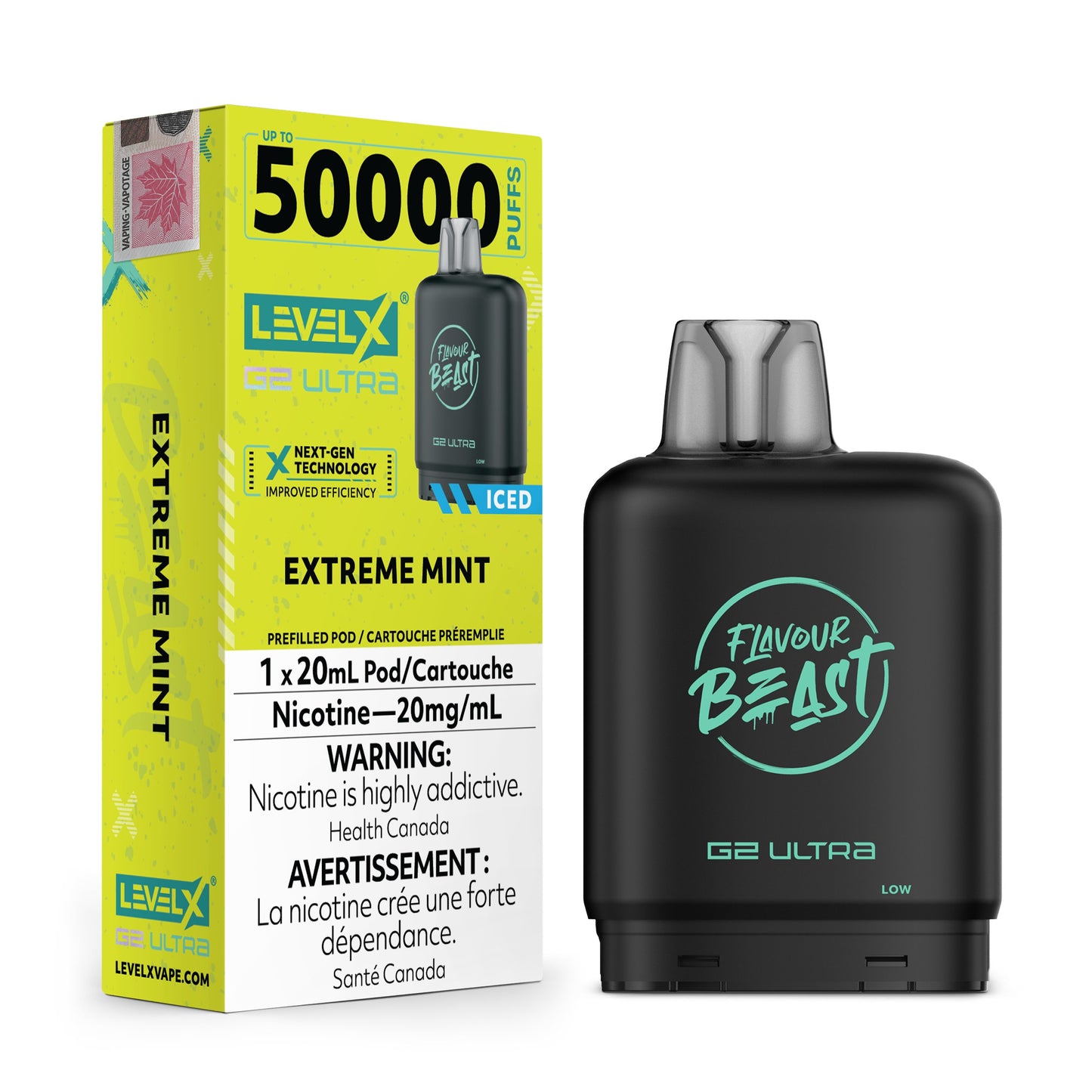 Level X Flavour Beast G2 Ultra Extreme Mint Closed Pod product image at All Star Vape