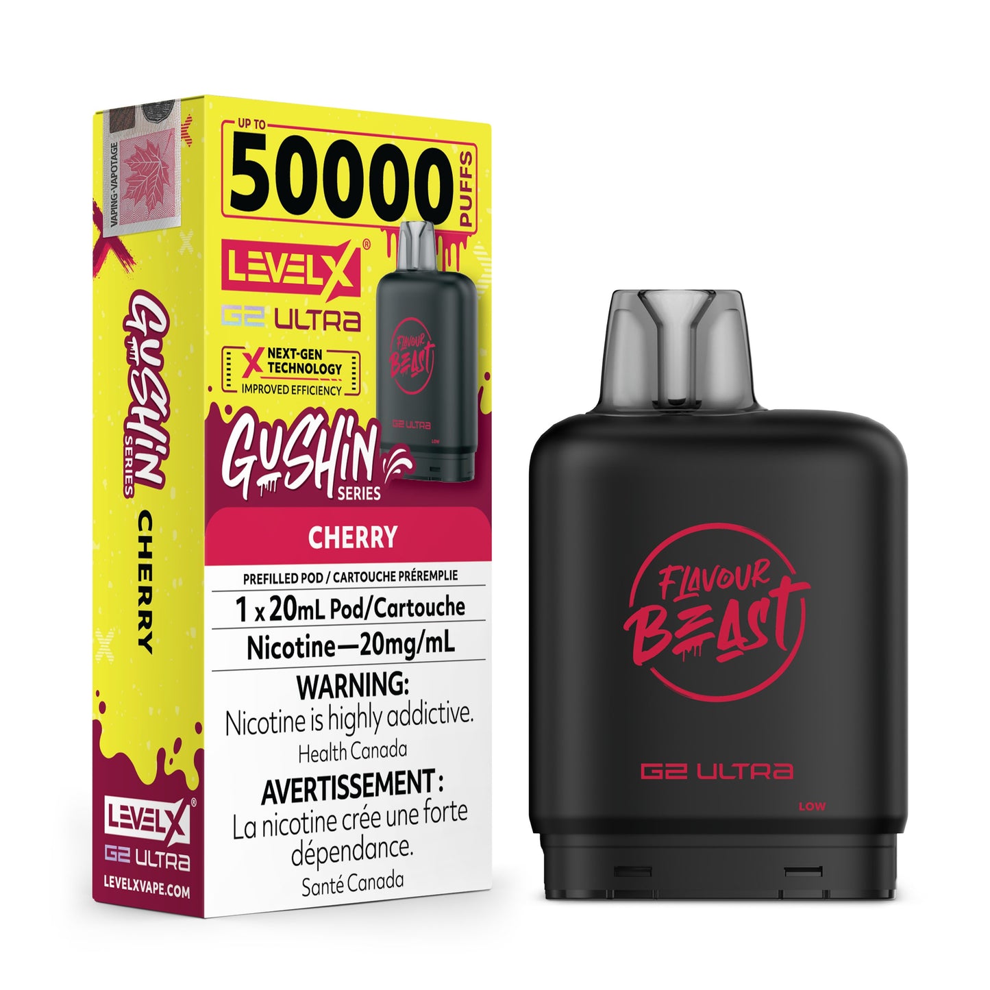 Level X Flavour Beast G2 Ultra Gushin Cherry Closed Pod product image at All Star Vape