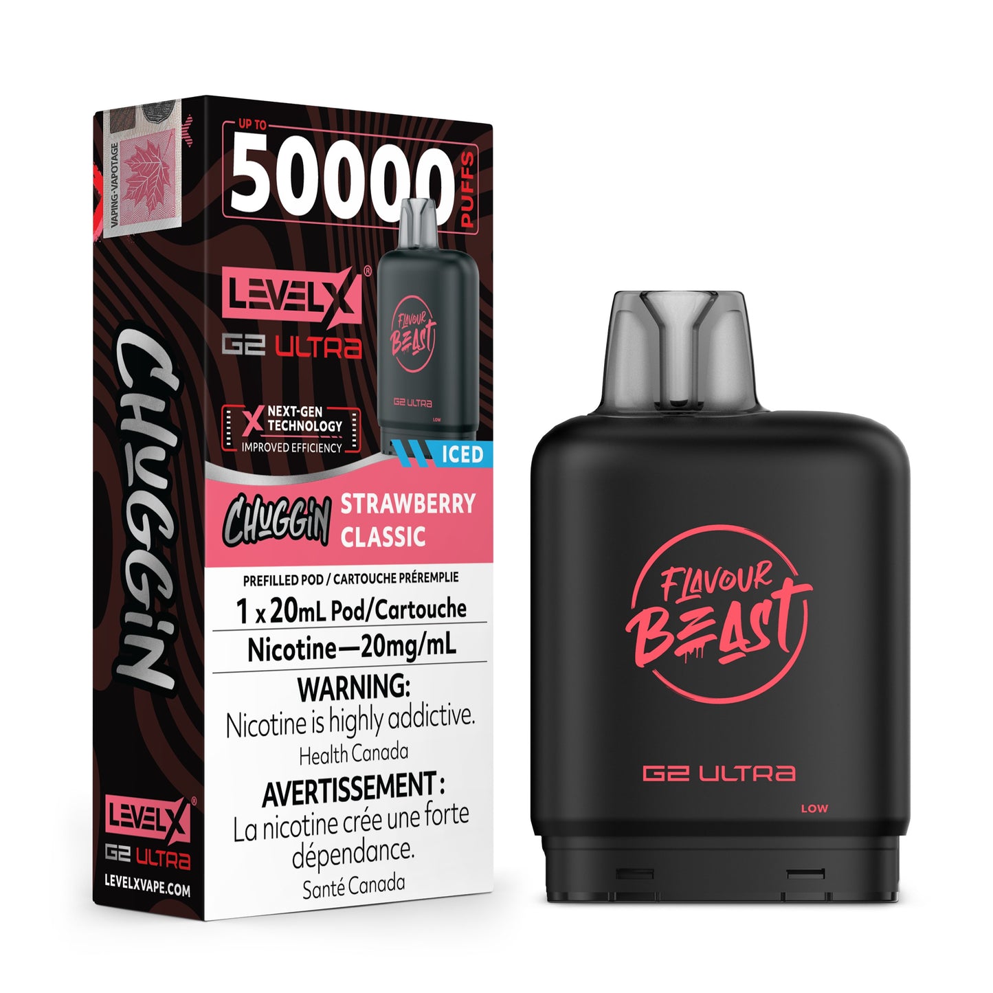 Level X Flavour Beast G2 Ultra Gushin Strawberry Closed Pod product image at All Star Vape