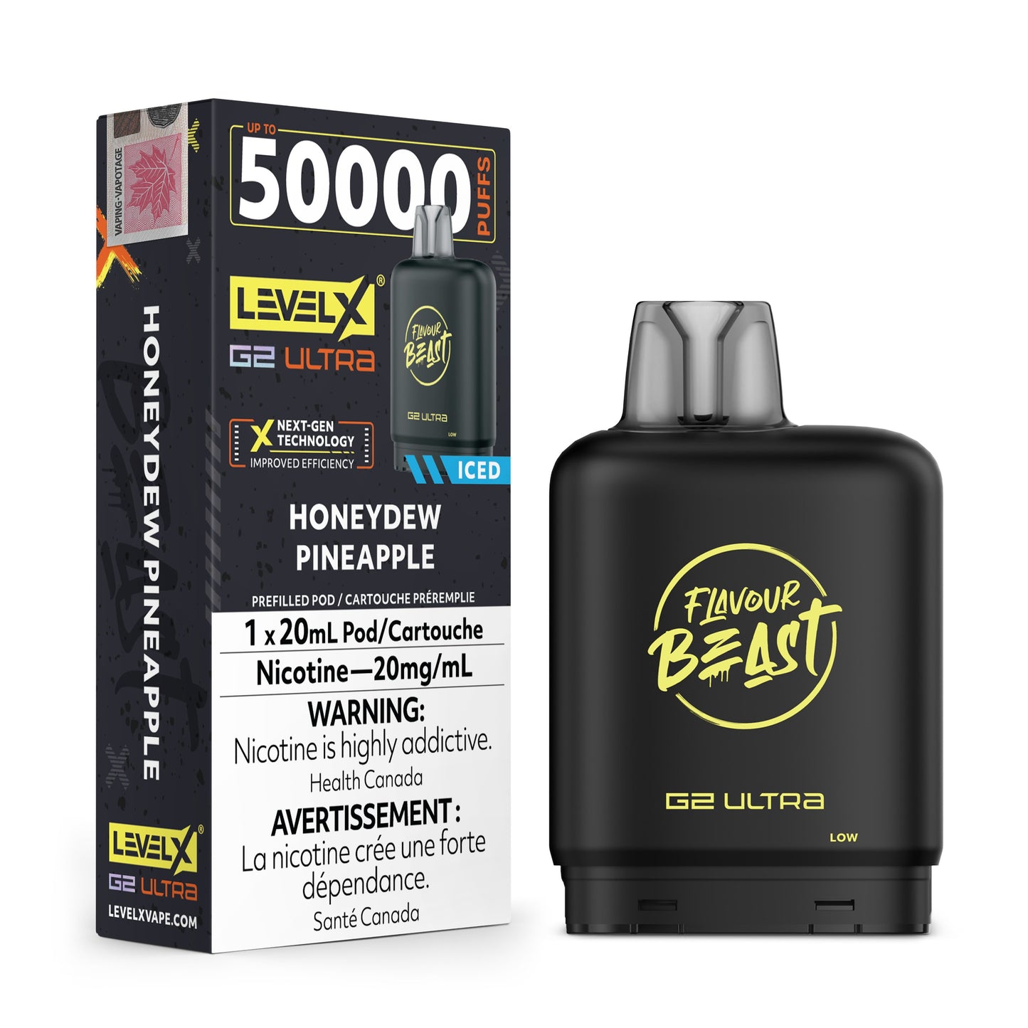 Level X Flavour Beast G2 Ultra Honeydew Pineapple Closed Pod product image at All Star Vape