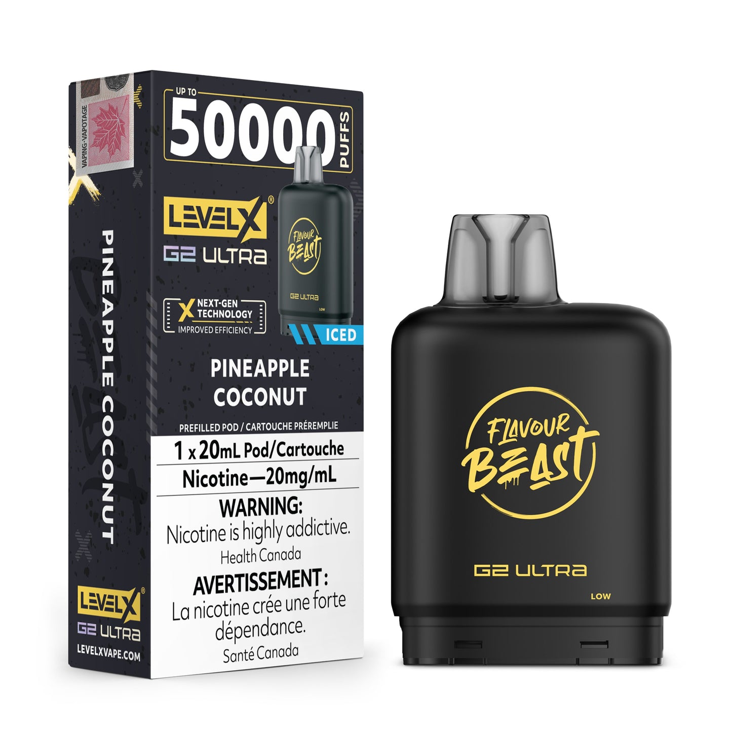 Level X Flavour Beast G2 Ultra Pineapple Coconut Closed Pod product image at All Star Vape