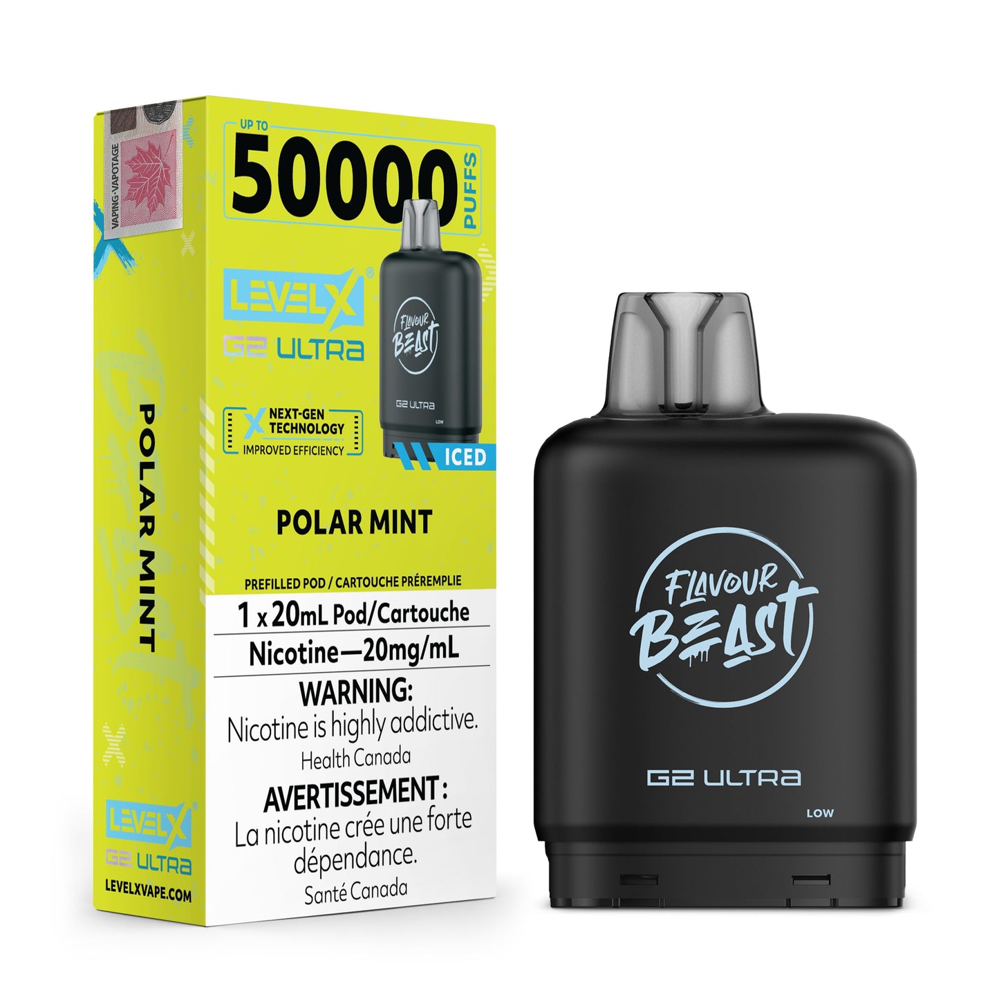 Level X Flavour Beast G2 Ultra Polar Mint Closed Pod product image at All Star Vape