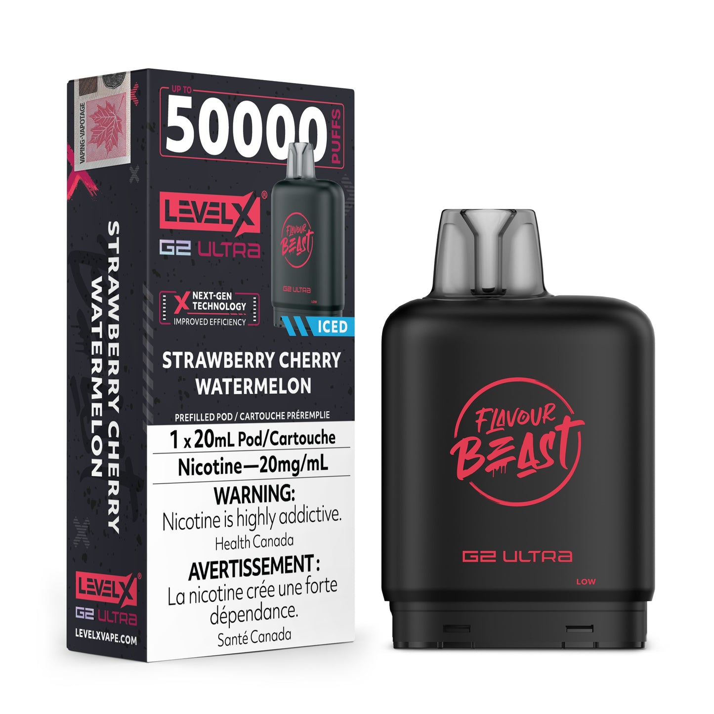 Level X Flavour Beast G2 Ultra Strawberry Cherry Watermelon product image at All Star Vape