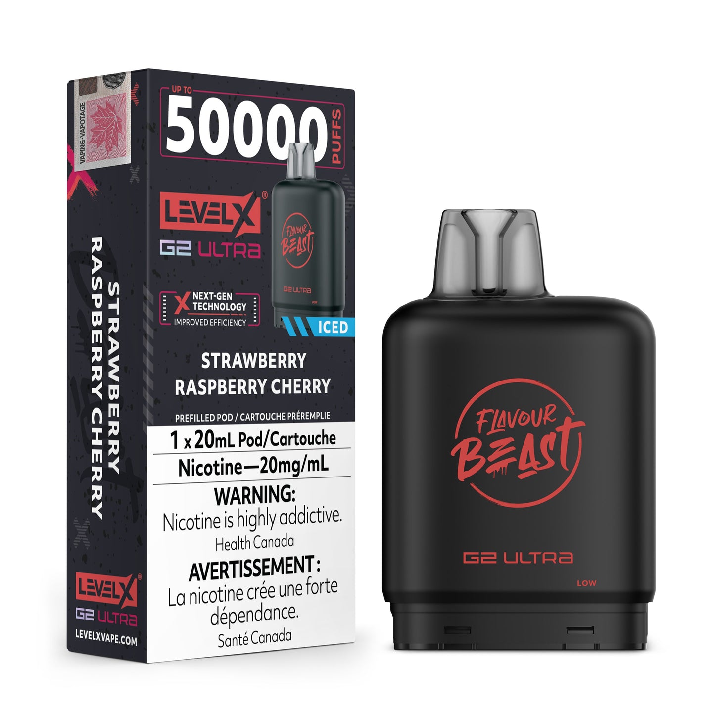 Level X Flavour Beast G2 Ultra Strawberry Raspberry Cherry product image at All Star Vape