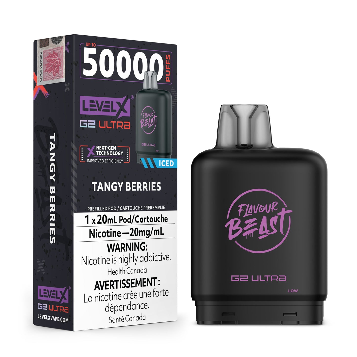 Level X Flavour Beast G2 Ultra Tangy Berries Closed Pod product image at All Star Vape
