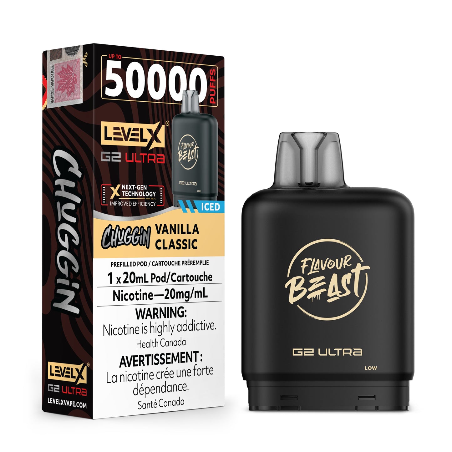 Level X Flavour Beast G2 Ultra Vanilla Classic Closed Pod product image at All Star Vape