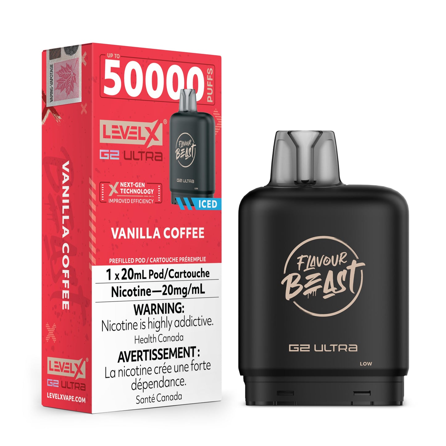 Level X Flavour Beast G2 Ultra Vanilla Coffee Iced Closed product image at All Star Vape
