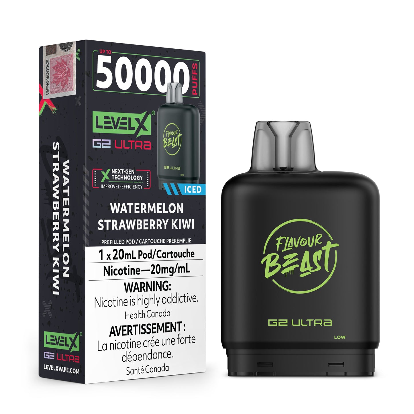 Level X Flavour Beast G2 Ultra Watermelon Strawberry Kiwi product image at All Star Vape