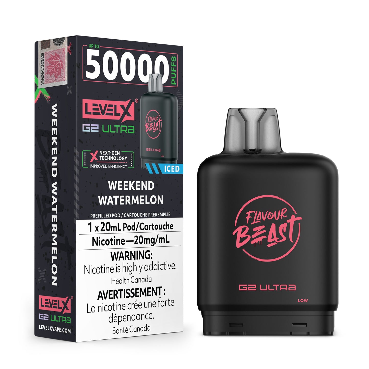 Level X Flavour Beast G2 Ultra Weekend Watermelon Closed Pod product image at All Star Vape
