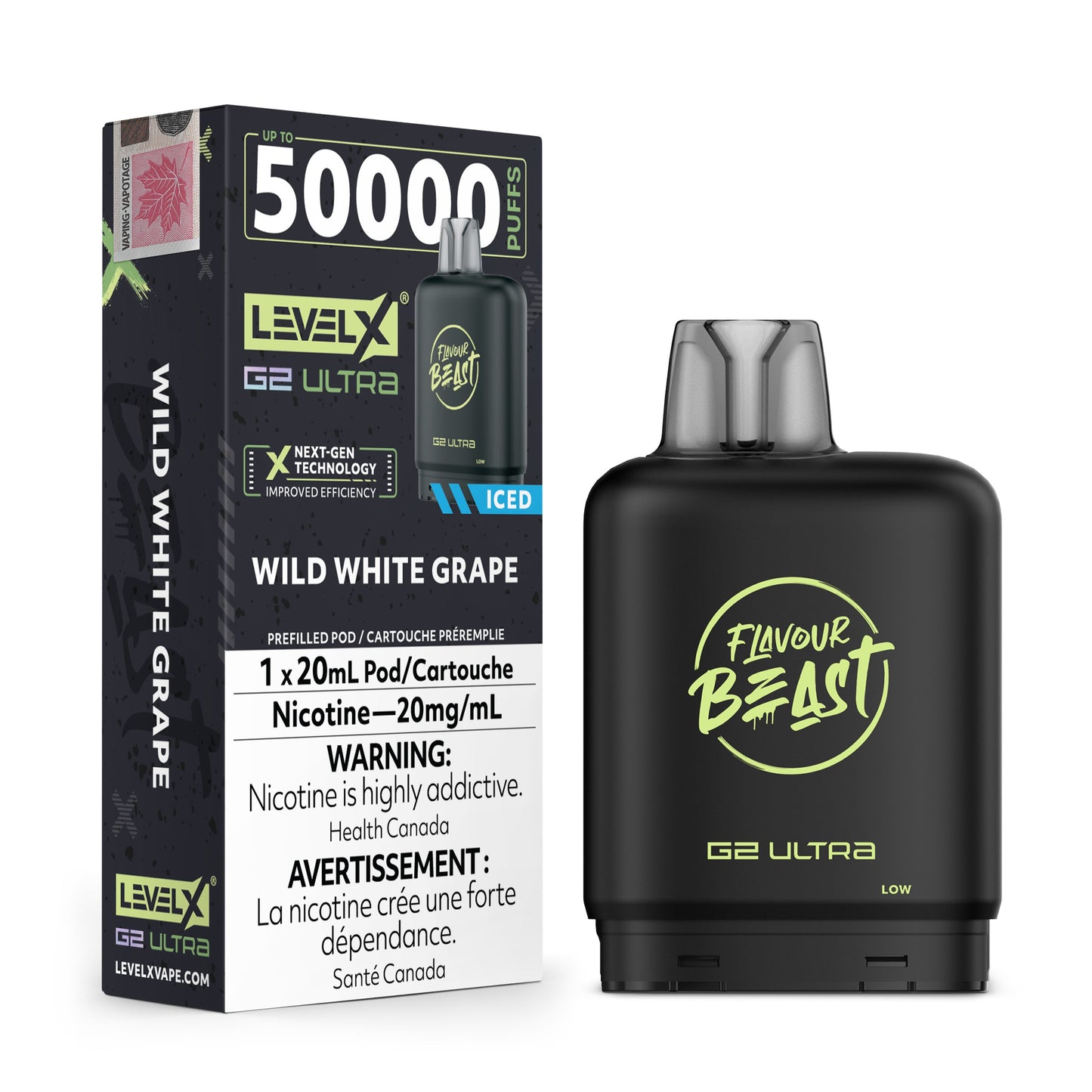 Level X Flavour Beast G2 Ultra Wild White Grape Closed Pod product image at All Star Vape