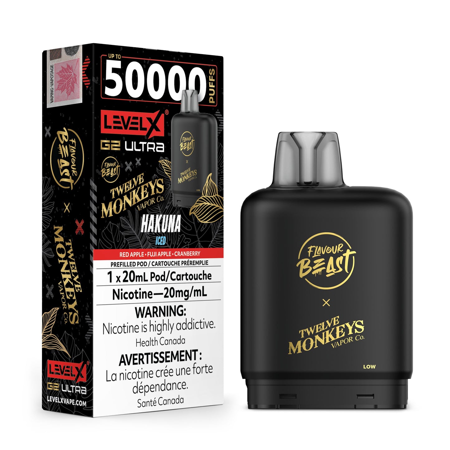 Level X Flavour Beast G2 Ultrax12M Hakuna Iced Closed Pod product image at All Star Vape