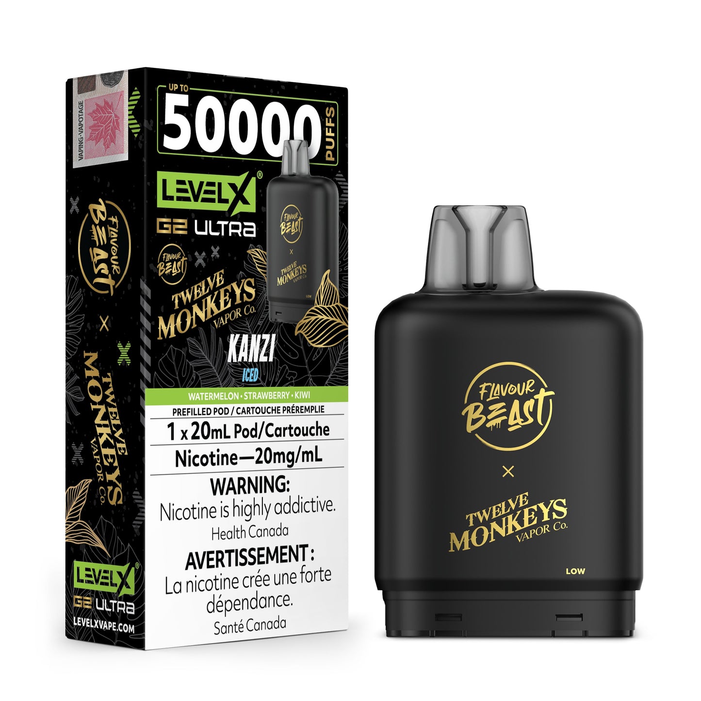 Level X Flavour Beast G2 Ultrax12M Kanzi Iced Closed Pod product image at All Star Vape