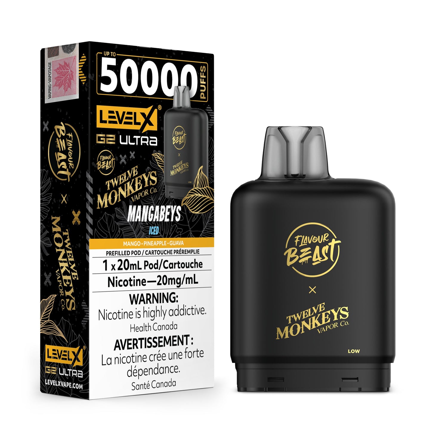 Level X Flavour Beast G2 Ultrax12M Mangabeys Iced Closed Pod product image at All Star Vape