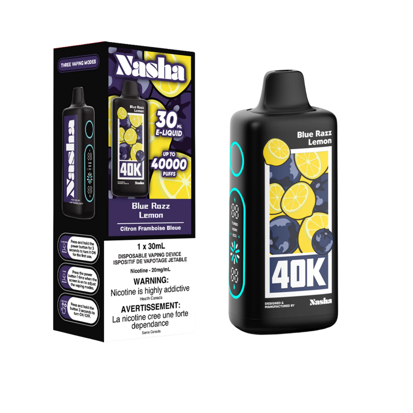 Nasha 40K - Blue Razz Lemon Disposable Vape product image at All Star Vape