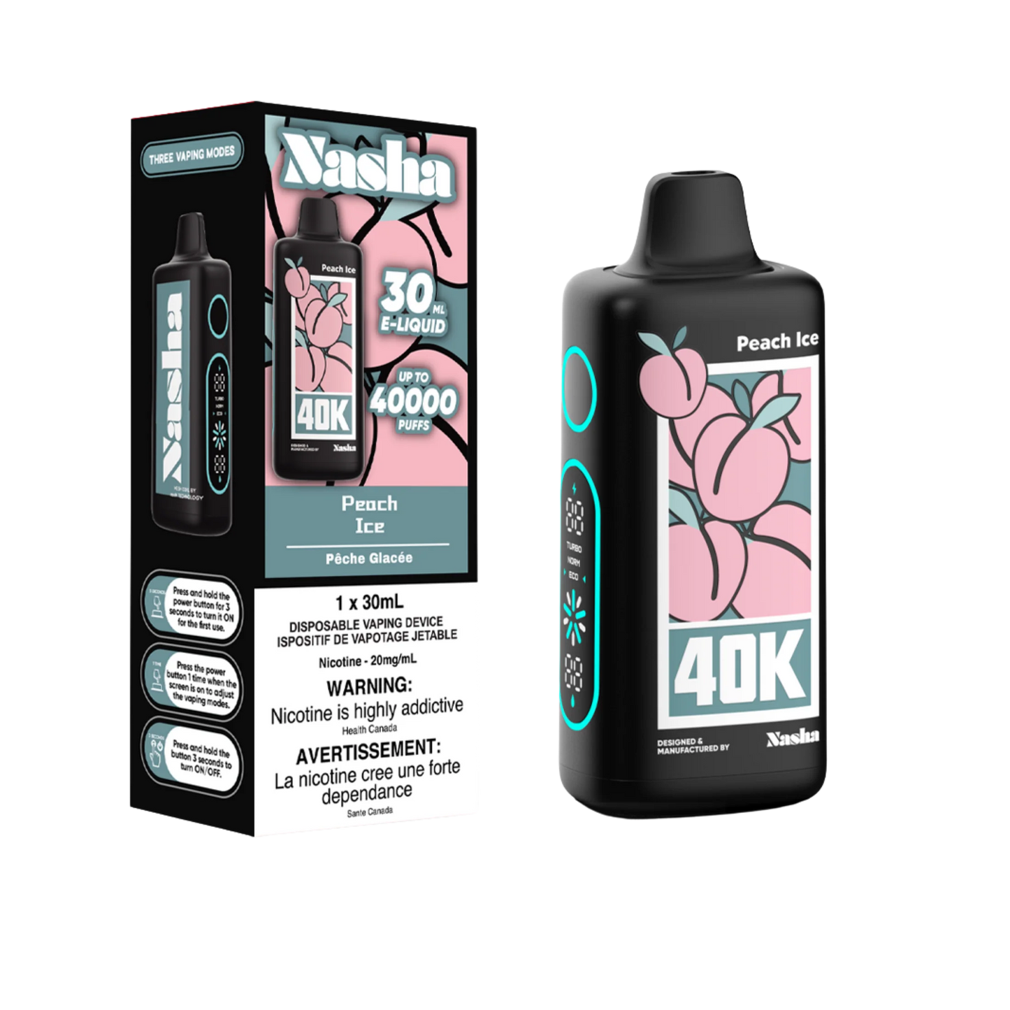 Nasha 40K - Peach Ice Disposable Vape product image at All Star Vape