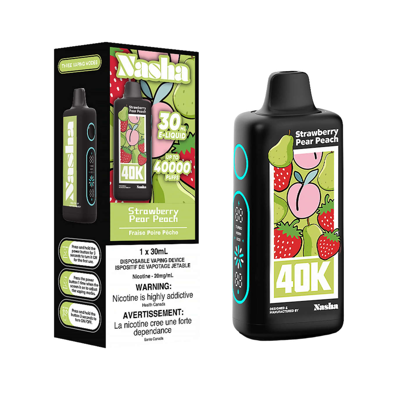 Nasha 40K - Strawberry Pear Peach Disposable Vape product image at All Star Vape
