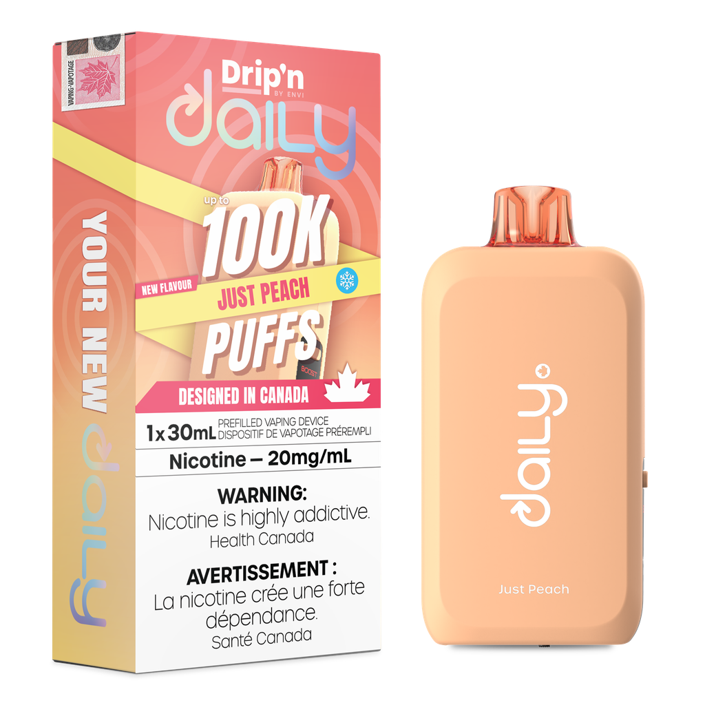 Drip'n Daily 100K Just Peach Vape product image at All Star Vape