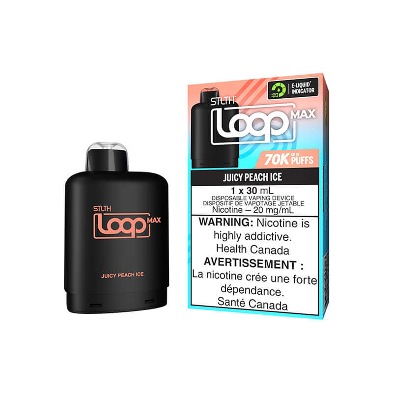 STLTH LOOP MAX - JUICY PEACH ICE Closed Pod