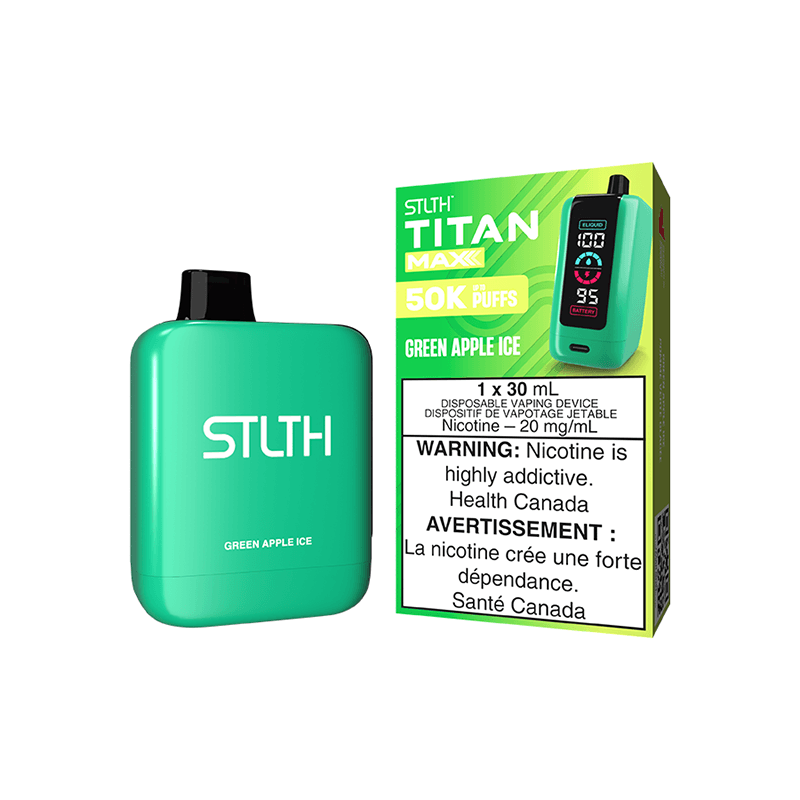 STLTH TITAN MAX - GREEN APPLE ICE Disposable Vape product image at All Star Vape