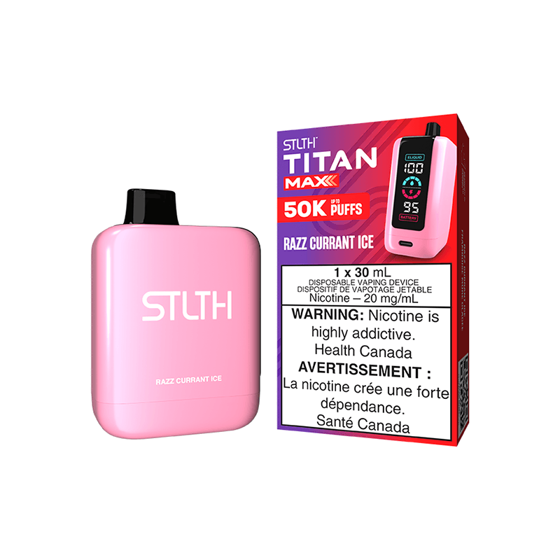 STLTH TITAN MAX - RAZZ CURRANT ICE Disposable Vape
