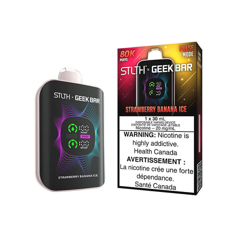 STLTH X GEEK BAR 80K - STRAWBERRY BANANA ICE Disposable Vape product image at All Star Vape