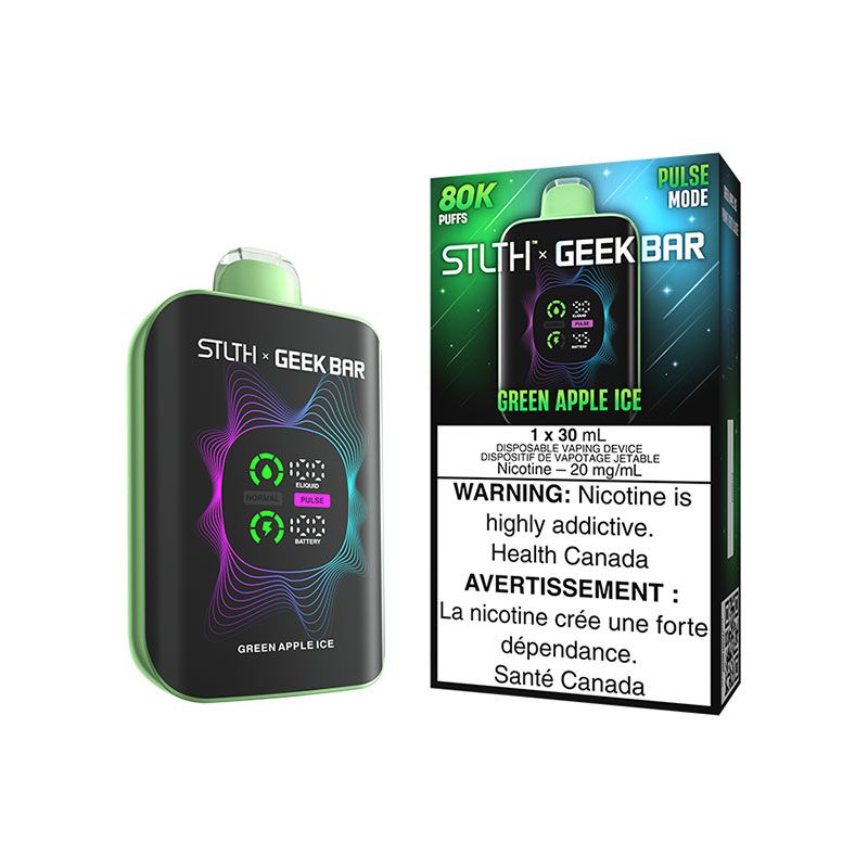 STLTH X GEEK BAR 80K - GREEN APPLE ICE