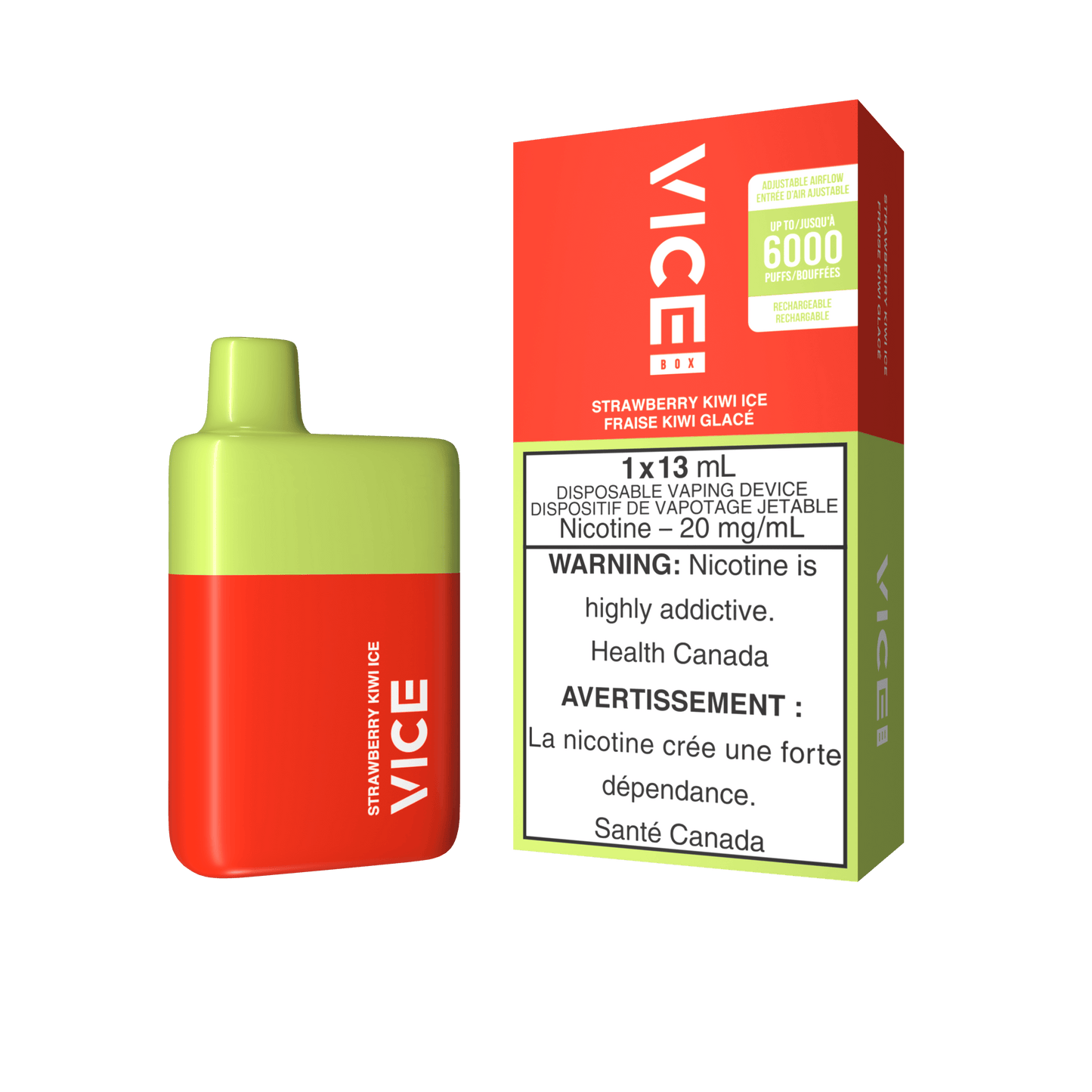 VICE BOX STRAWBERRY KIWI ICE Disposable Vape product image at All Star Vape