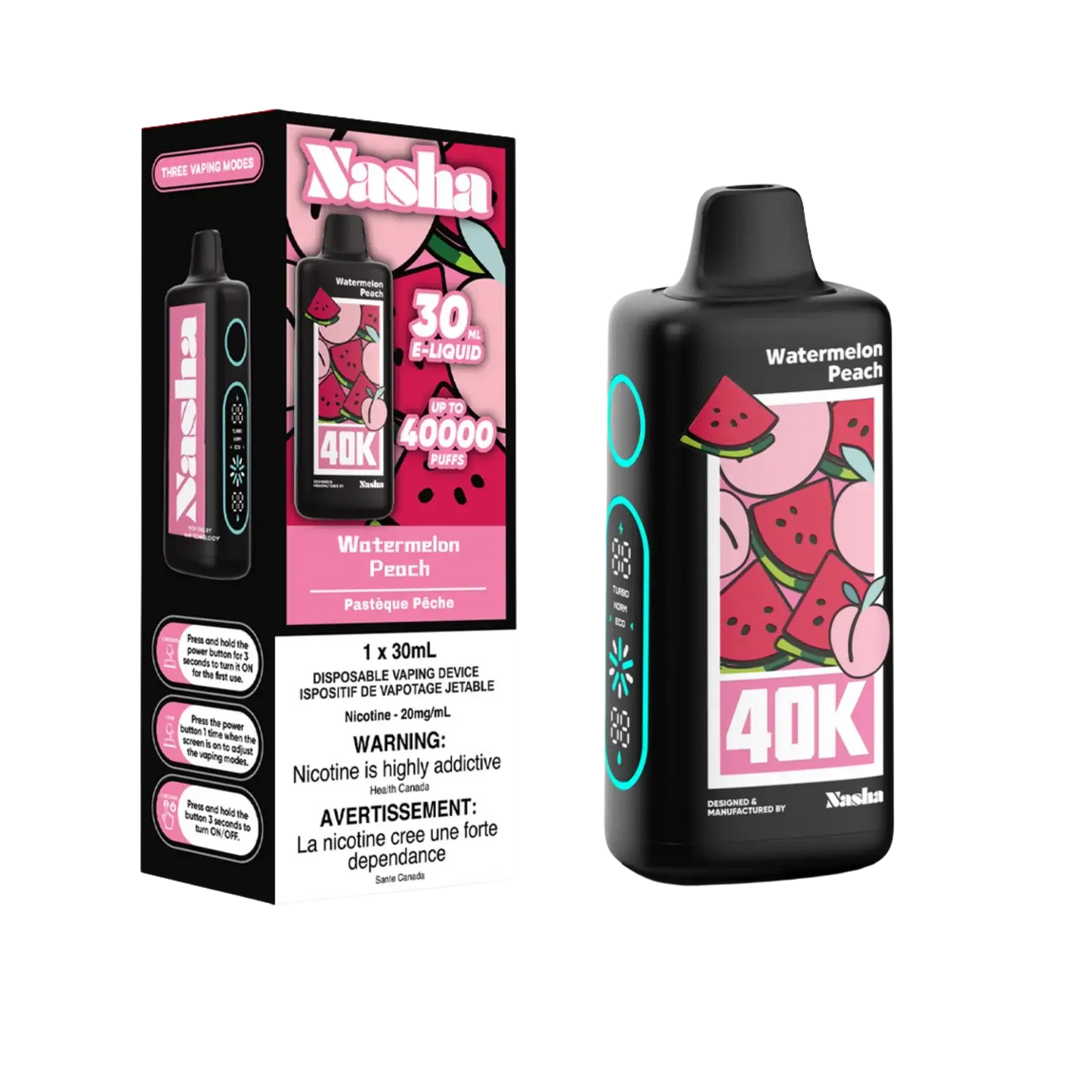 Nasha 40K -Watermelon Peach