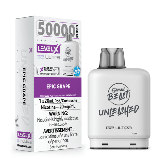 Level X Unleashed G2 Ultra Epic Grape Closed Pod