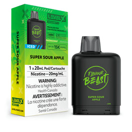 Level X Flavour Beast Boost Super Sour Apple Iced