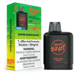 Level X Flavour Beast Boost Super Sour Peach Iced