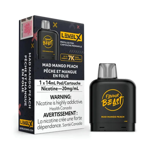 Level X Flavour Beast Pod Mad Mango Peach