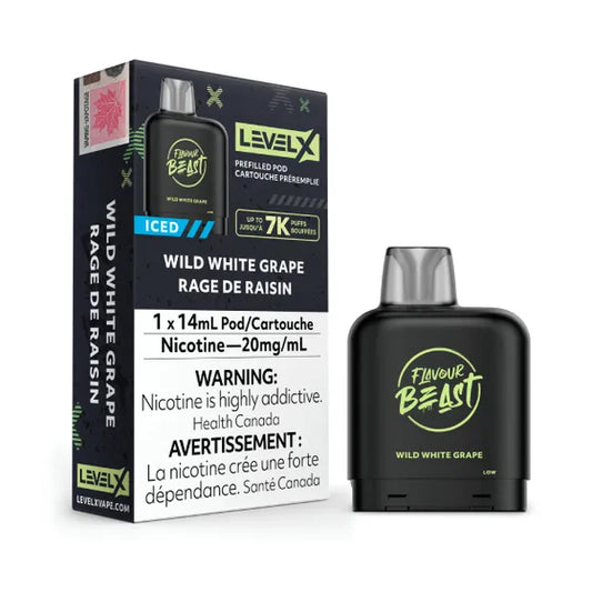 Level X Flavour Beast Pod Wild White Grape Iced