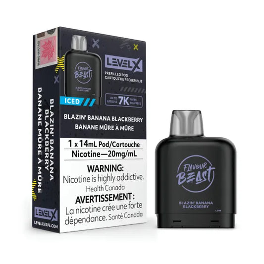 Level X Flavour Beast Blazin' Banana Blackberry Iced