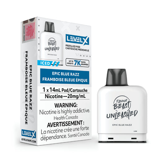 Level X Flavour Beast Unleashed Pod Epic Blue Razz